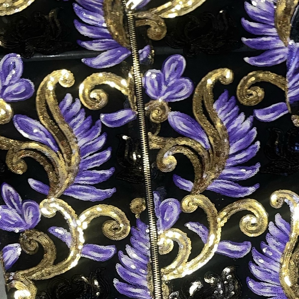 Black and Gold Women's Dress - Picture 8 of 9